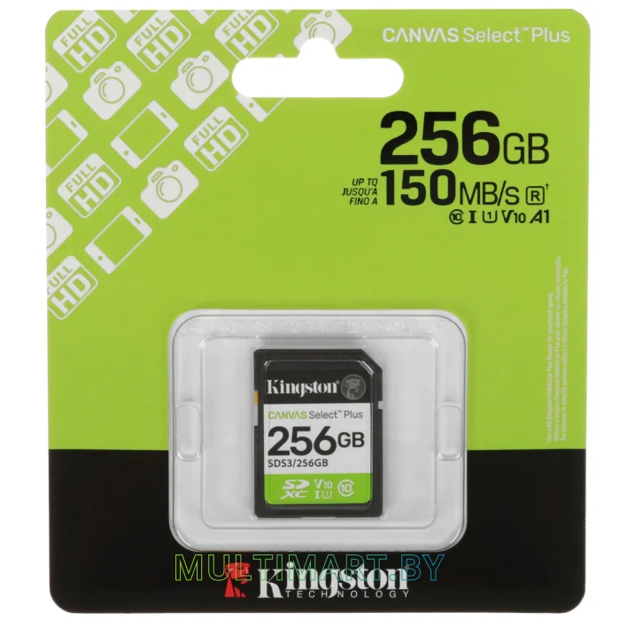 Карта памяти Kingston Canvas Select Plus SDXC 256GB (SDS3/256GB)